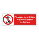 Parkeren van fietsen en bromfietsen verboden