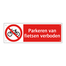 Parkeren van fietsen verboden