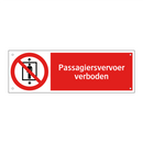 Passagiersvervoer verboden