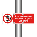 Passagiersvervoer verboden in geval van brand