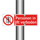 Personen in lift verboden
