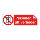Personen in lift verboden
