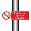 Plaatsen of opslaan verboden