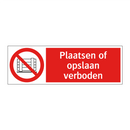 Plaatsen of opslaan verboden