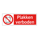 Plakken verboden