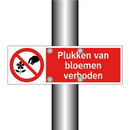 Plukken van bloemen verboden