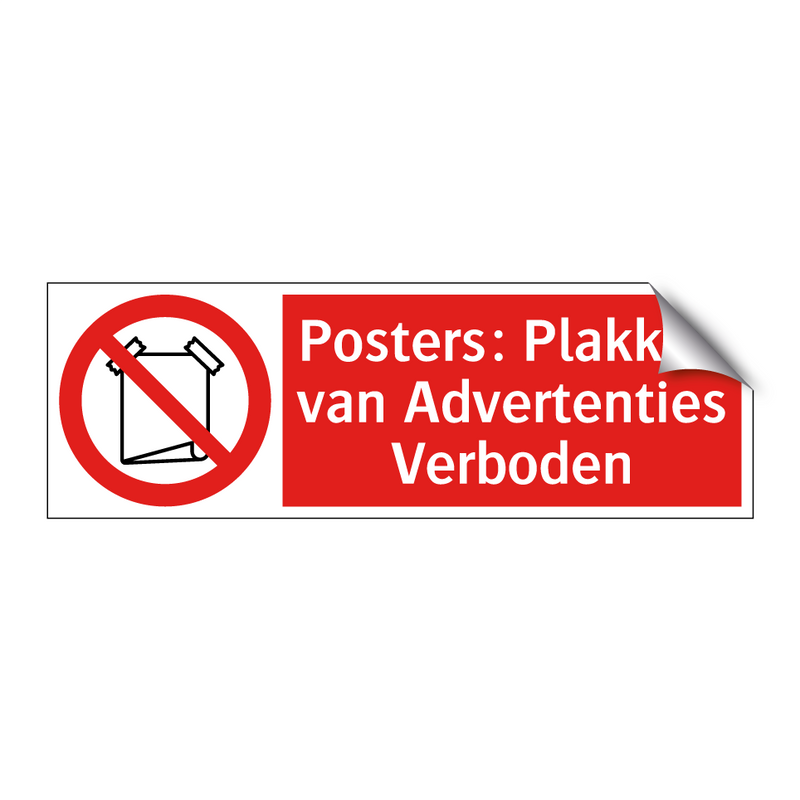 Posters: Plakken van Advertenties Verboden
