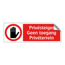 Privésteiger Geen toegang Privéterrein