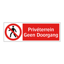 Privéterrein Geen Doorgang
