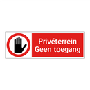 Privéterrein Geen toegang