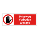 Privéweg Verboden toegang
