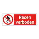 Racen verboden