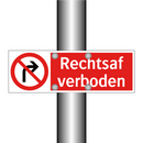 Rechtsaf verboden