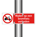 Rijden op een bromfiets verboden