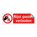 Rijst gooien verboden