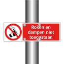 Roken en dampen niet toegestaan