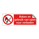 Roken en gebruik van open vuur verboden