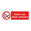 Roken van tabak verboden