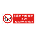 Roken verboden in de appartementen