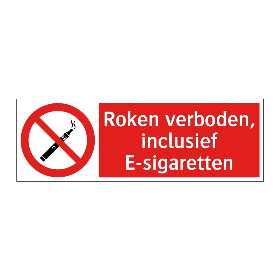 Koop Roken verboden, inclusief E-sigaretten bord | SignOnline | NL-P5912