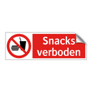 Snacks verboden