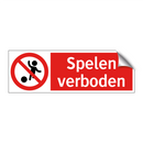 Spelen verboden