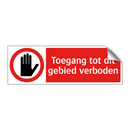 Toegang tot dit gebied verboden