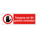 Toegang tot dit gebied verboden