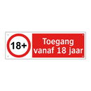 Toegang vanaf 18 jaar