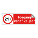 Toegang vanaf 21 jaar