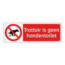 Trottoir is geen hondentoilet