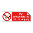 Van zonsondergang tot zonsopgang