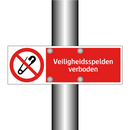 Veiligheidsspelden verboden