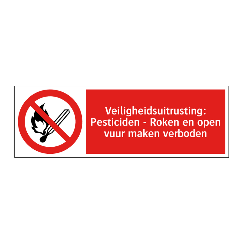 Veiligheidsuitrusting: Pesticiden - Roken en open vuur maken verboden