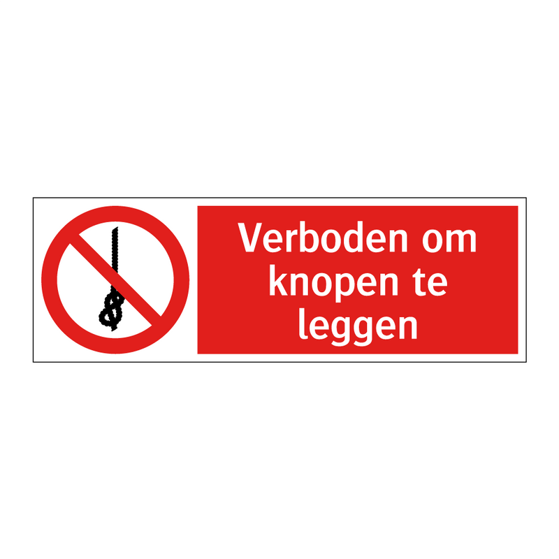 Verboden om knopen te leggen