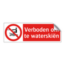 Verboden om te waterskiën