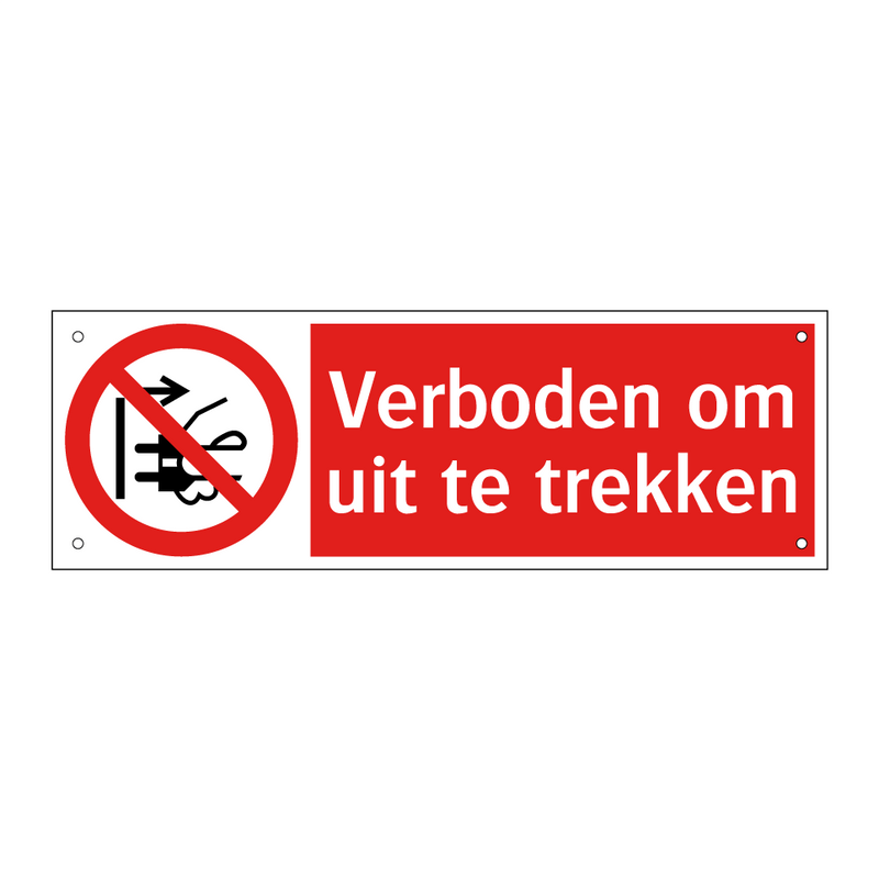 Verboden om uit te trekken