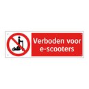 Verboden voor e-scooters