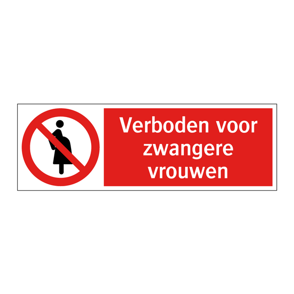 Verboden voor zwangere vrouwen