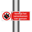 Vermijd het samenkomen van mensen