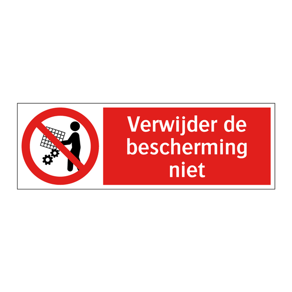 Verwijder de bescherming niet