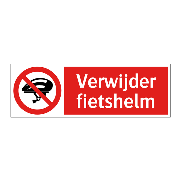 Verwijder fietshelm