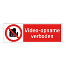 Video-opname verboden