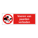 Voeren van paarden verboden