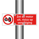 Zet de motor uit, risico op vergiftiging