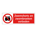 Zwemshorts en zwembroeken verboden