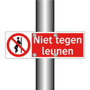 Niet tegen leunen