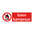 Geen kampvuur