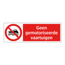 Geen gemotoriseerde vaartuigen