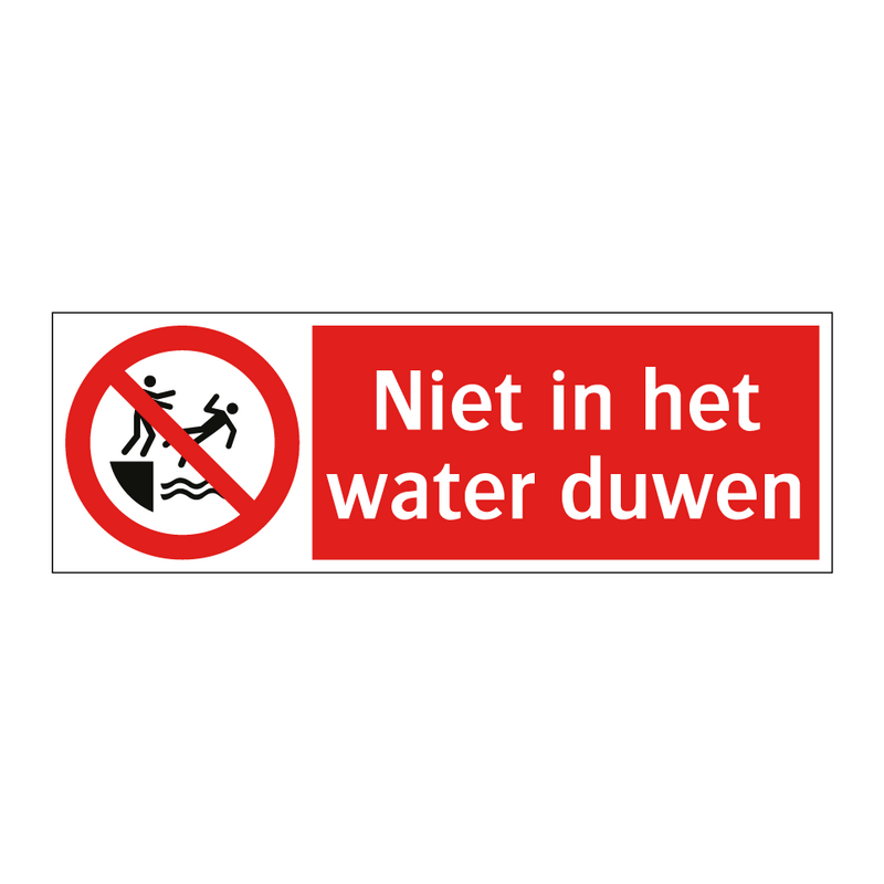 Niet in het water duwen